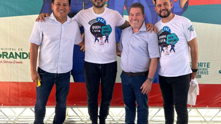 Rodrigo Minotauro inaugura mais um polo do Projeto Esporte Para Além das Fronteiras em Várzea Grande-MT